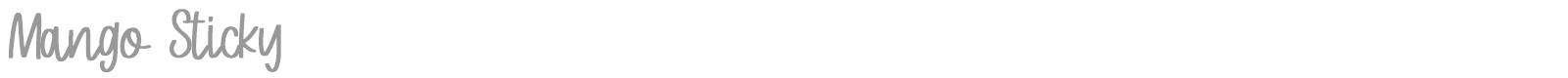 Mango Sticky font preview